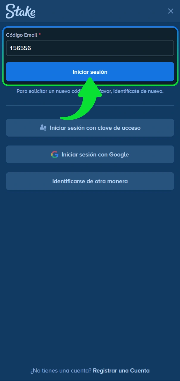 Inicia sesión de forma segura en sitio oficial de Stake.