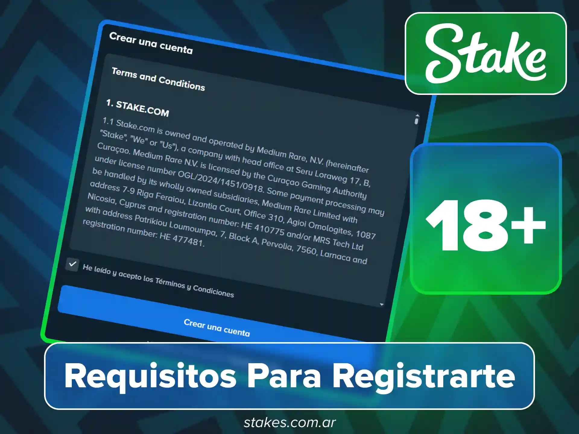 Cumple los requisitos legales del sitio oficial de apuestas Stake.